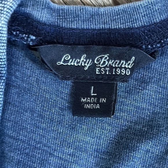 Lucky Brand top size Large Blue elephant zipper back sleeveless - Picture 8 of 9